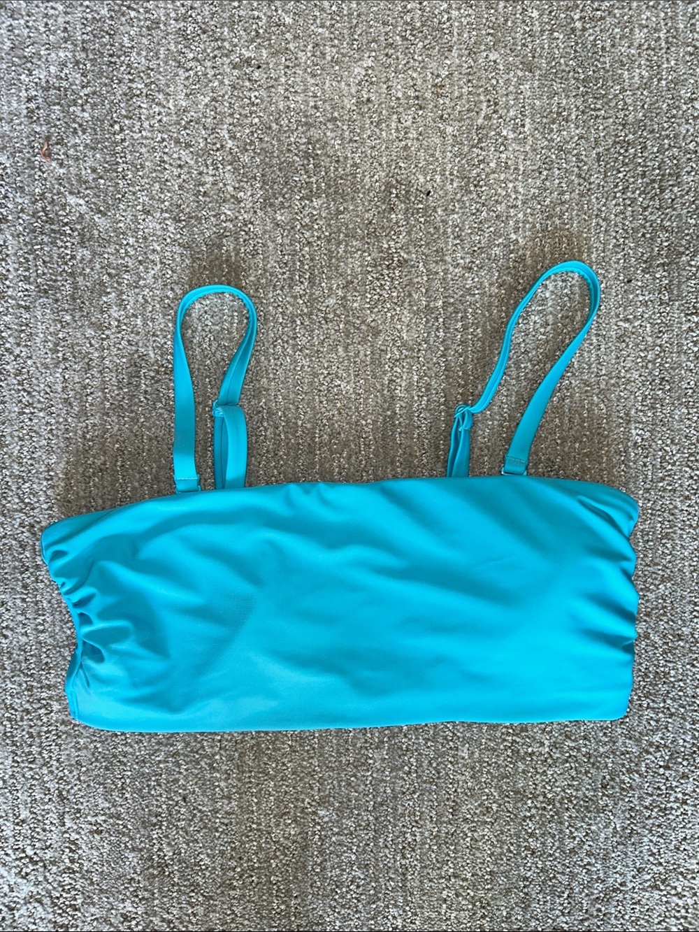 Old Navy Turquoise Bandeau Bikini Top with Removable Adjustable Straps